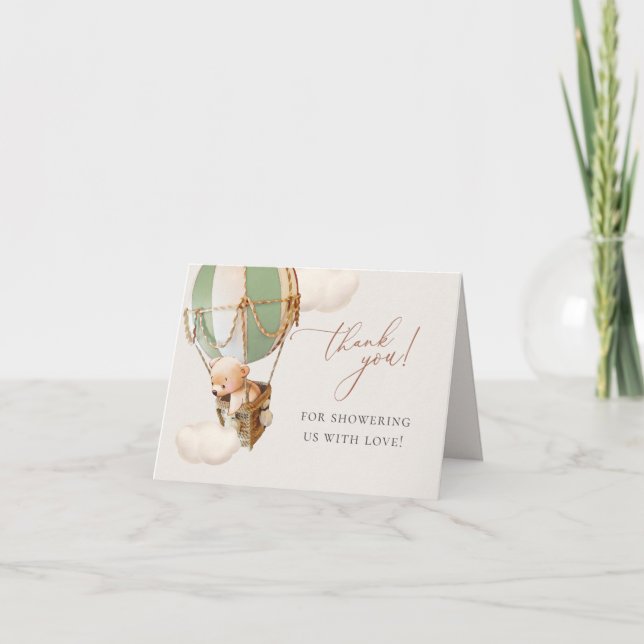 We Can Bearly Wait! Baby Shower Thank You Card (Front)