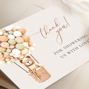 We Can Bearly Wait! Baby Shower Thank You Card