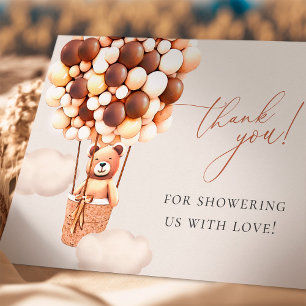 We Can Bearly Wait! Baby Shower Thank You Card