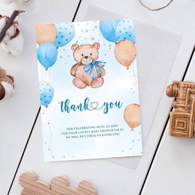 We can bearly wait baby shower thank you card (Creator Uploaded)