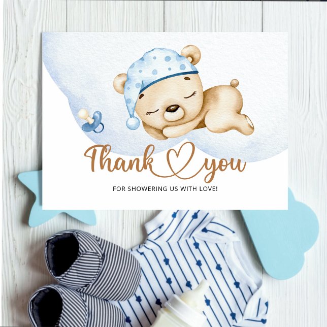 We can bearly wait baby shower thank you card (Creator Uploaded)