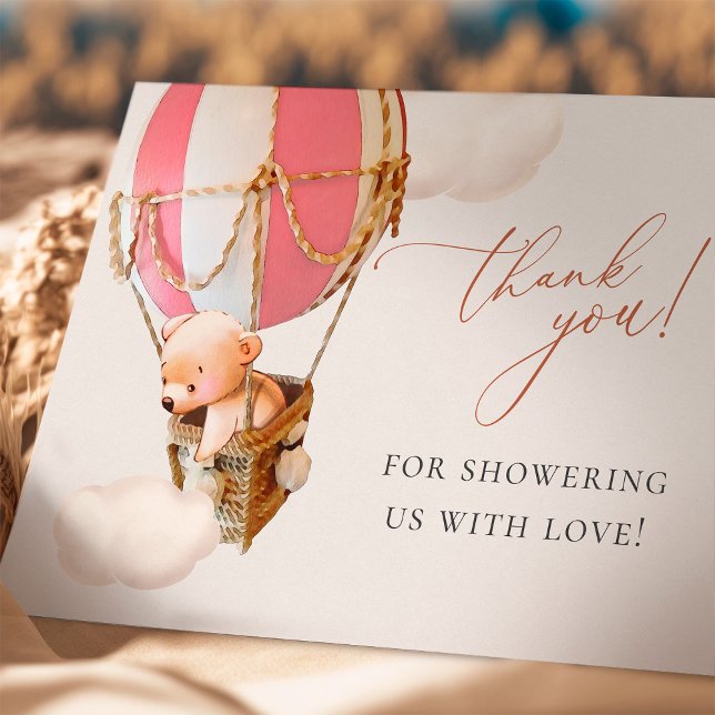 We Can Bearly Wait! Baby Shower Thank You Card (Creator Uploaded)