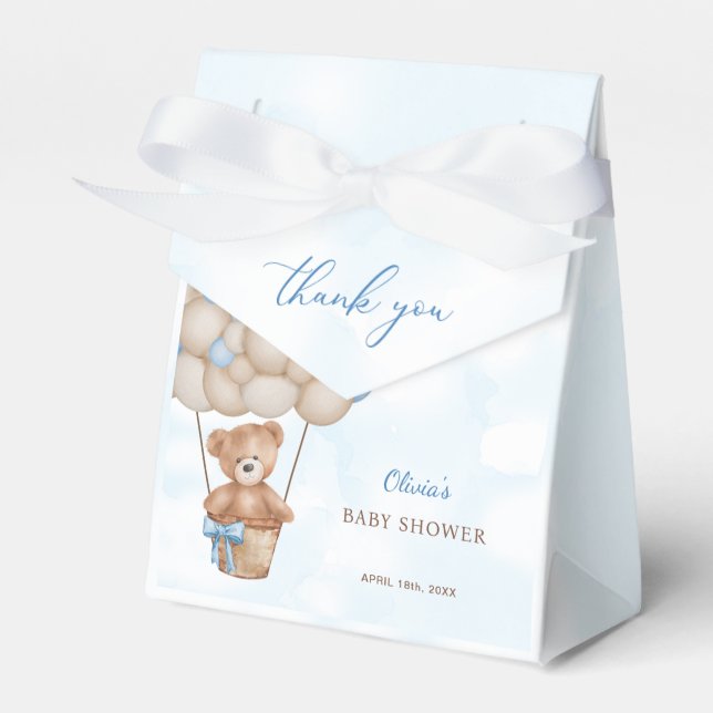 We Can Bearly Wait Baby Shower Thank You Favour Box (Front Side)