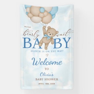 We Can Bearly Wait Baby Shower Welcome Banner