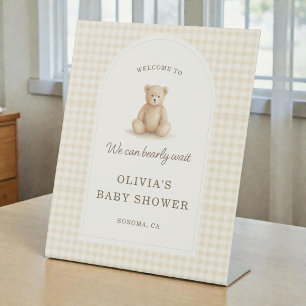 We Can Bearly Wait Baby Shower Welcome Sign