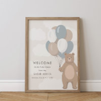 We Can Bearly Wait | Baby Shower Welcome Sign 