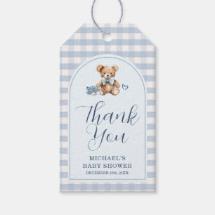 We can Bearly Wait Bear Baby Shoes Baby Shower Gift Tags