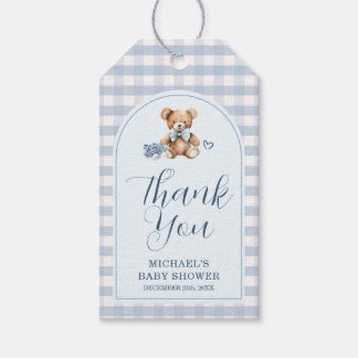 We can Bearly Wait Bear Baby Shoes Baby Shower Gift Tags