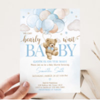 We Can Bearly Wait Bear Balloon Baby Shower