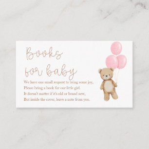 We Can Bearly Wait Bear Balloons Books For Baby Enclosure Card