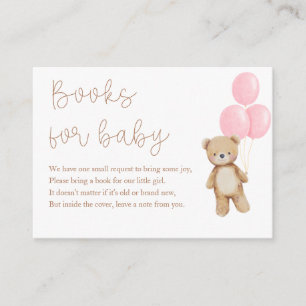 We Can Bearly Wait Bear Balloons Books For Baby Enclosure Card