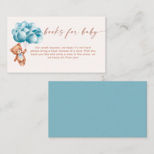 We Can Bearly Wait Blue Balloons Books For Baby Enclosure Card