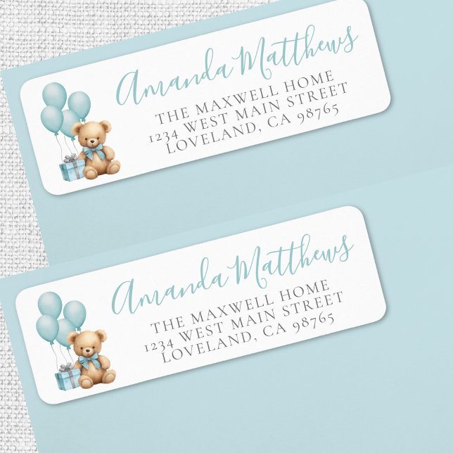 We Can Bearly Wait Blue Boy Baby Shower (We Can Bearly Wait Blue Boy Baby Shower label)