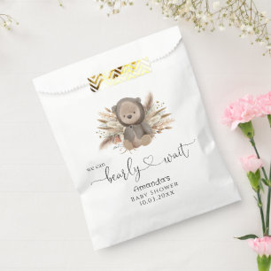 We Can Bearly Wait Boho Bear Baby Shower Favour Bags