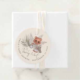 We Can Bearly Wait Boho Chic Thanks Baby Shower Favour Tags