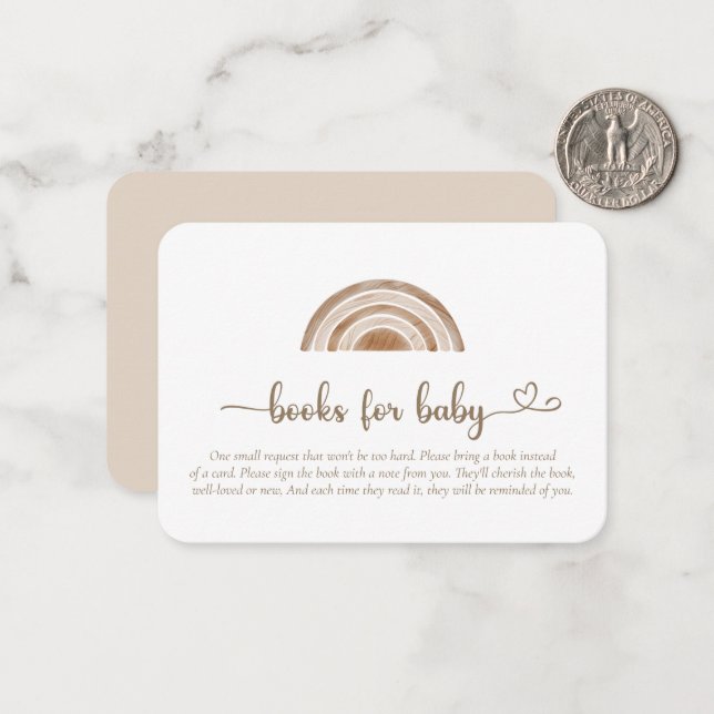 We Can Bearly Wait Books For Baby Card (Front/Back In Situ)