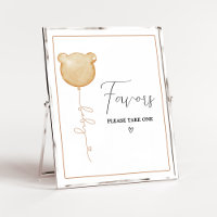 We Can Bearly Wait Brown Balloon Baby Favours