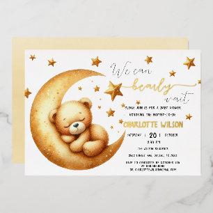 We Can Bearly Wait Cute Baby Bear Baby Shower