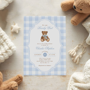 We Can Bearly Wait Elegant Teddy Bear Baby Shower Invitation