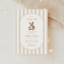 We Can Bearly Wait Elegant Teddy Bear Baby Shower