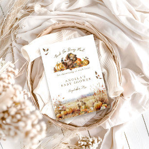 We Can Bearly Wait Fall Forest Baby Shower Thank You Card