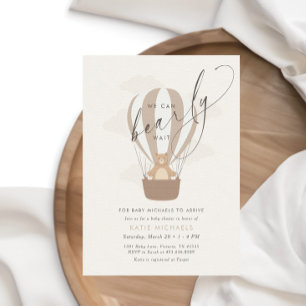 We Can Bearly Wait Gender Neutral Baby Shower Invitation