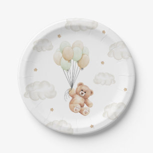 We Can Bearly Wait Gender Neutral Baby Shower Paper Plate