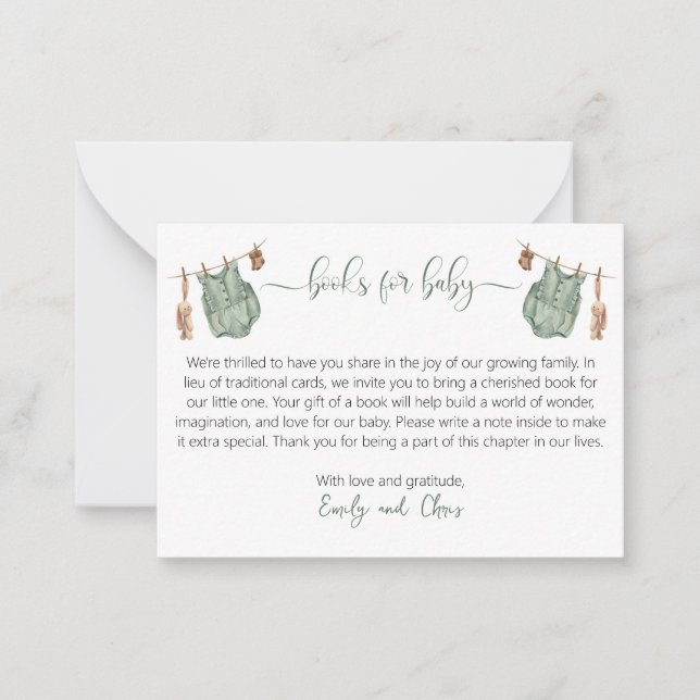 We can bearly wait gender neutral books for baby  card (Front)