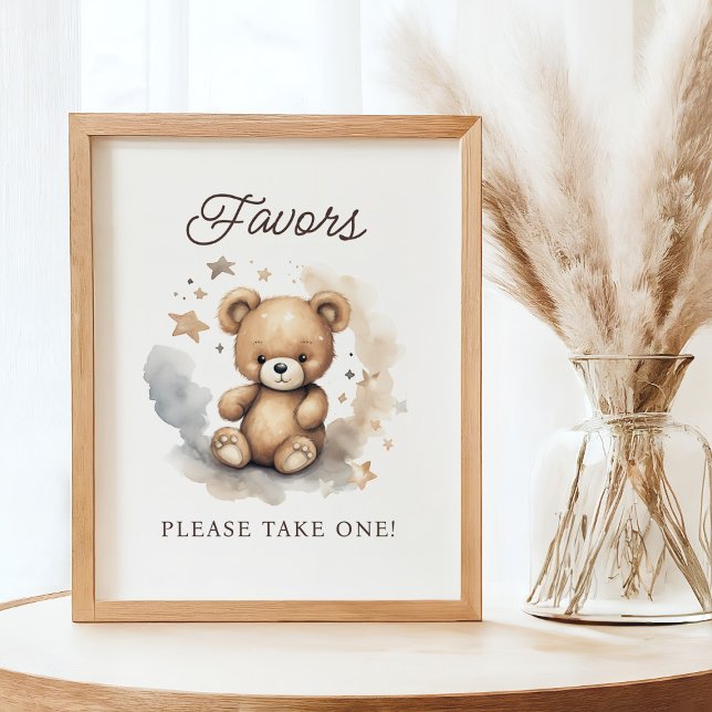 We Can Bearly Wait Gender Neutral Shower Favour Poster (Creator Uploaded)
