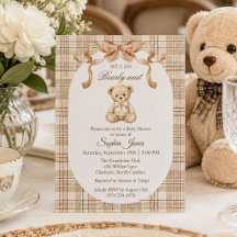 We Can Bearly Wait Gender Neutral Teddy Bear Baby