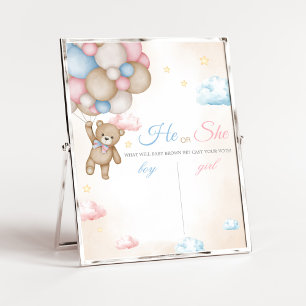 We Can Bearly Wait Gender Reveal Sign