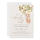 We Can Bearly Wait! Green Baby Shower Invitation