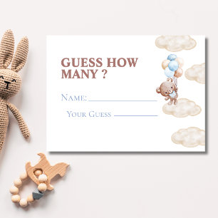 we can bearly wait Guess How Many Game Card