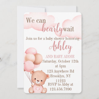 We Can Bearly Wait Invitation