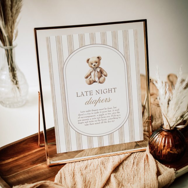 We Can Bearly Wait Late Night Diapers Game Sign (Creator Uploaded)