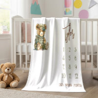 We Can Bearly Wait! Military Teddy Baby Milestone