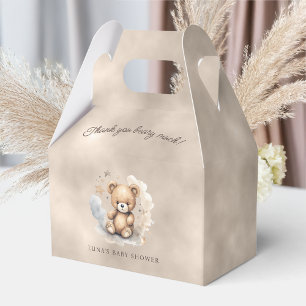 We Can Bearly Wait Neutral Baby Shower Gable Favour Box