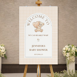 We Can Bearly Wait  Neutral Baby Shower Welcome 