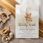 We can Bearly Wait Neutral Teddy Bear Baby Shower Invitation<br><div class="desc">This We can Bearly Wait Neutral Teddy Bear Baby Shower Invitation is perfect for your fluffy and cuddly teddy bear event!</div>