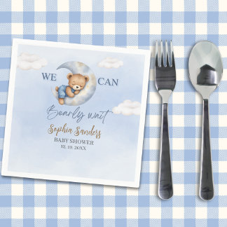 We Can Bearly Wait Party Napkins