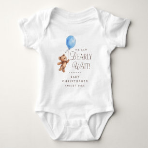 We Can Bearly Wait Personalised Baby Bodysuit