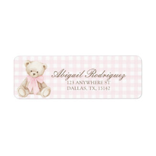 We Can Bearly Wait Pink Gingham bear Return