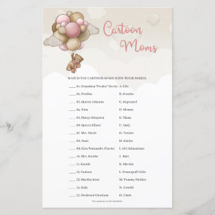 We can bearly wait pink ivory brown Cartoon Moms