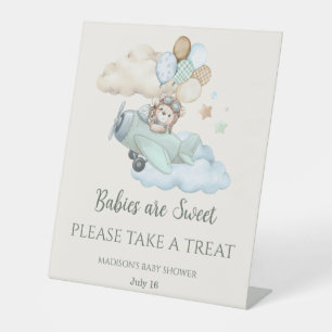 We Can Bearly Wait Please Take a Treat  Pedestal Sign