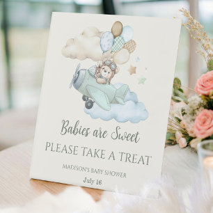 We Can Bearly Wait Please Take a Treat Pedestal Sign