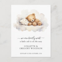 We Can Bearly Wait Sleeping Teddy Bear