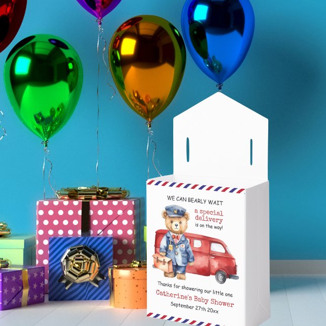 We Can Bearly Wait Special Delivery Baby Shower Favour Box (Creator Uploaded)