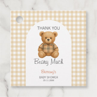 We Can Bearly Wait Teddy Baby Shower Favour Tags