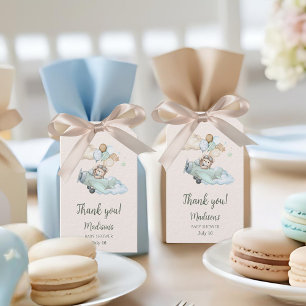 We Can Bearly Wait Teddy Bear Aeroplane Baby Showe Gift Tags