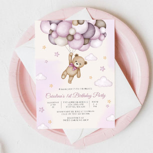 We Can Bearly Wait Teddy Bear Baby Shower Invitation